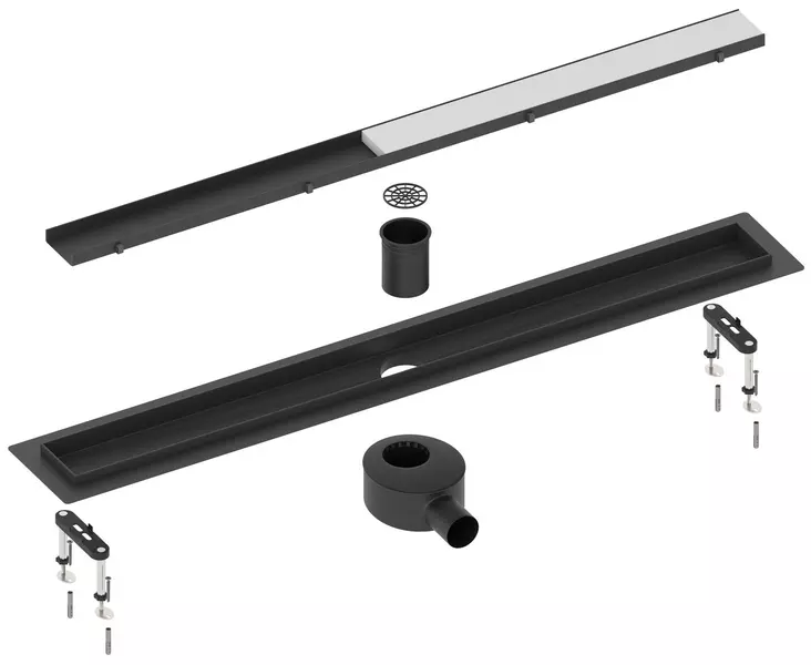 Душевой лоток Timo Drain System 1000 DS23021003 боковой выпуск под плиткучёрный 50000₽