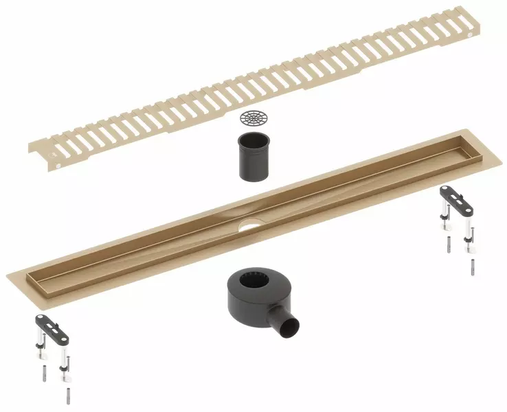 Душевой лоток Timo Drain System 600 DS23010617 боковой выпуск матовое золото 37000₽