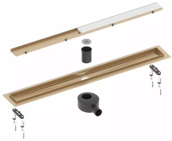 Душевой лоток Timo Drain System 800 DS23020817 боковой выпуск под плиткуматовое золото 47000₽