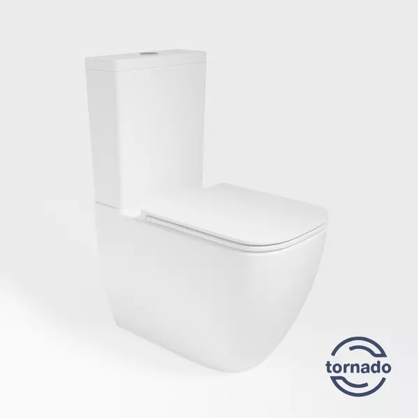 Унитаз компакт безободковый Vincea Tornado Bien VT2-51T белый с сиденьем с микролифтом белое 24690₽