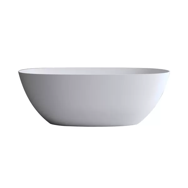 Ванна из искусственного камня Timo solid Satu1555 15678 с ножками с сифоном белая матовая 162400₽