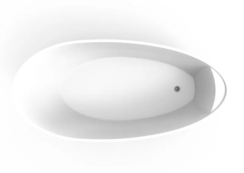 Ванна из искусственного камня Timo solid Mari1700 17080 с ножками с сифоном белая матовая 184500₽