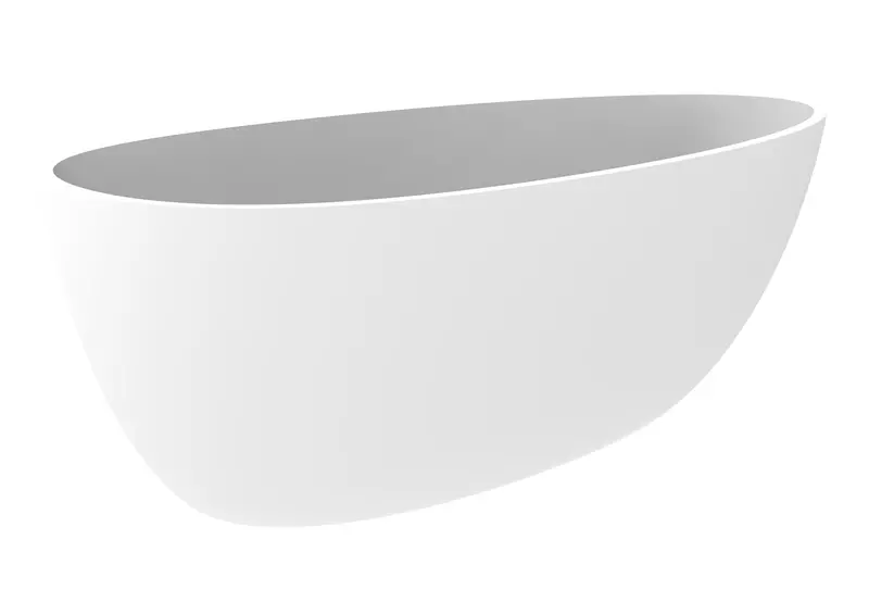 Ванна из искусственного камня Timo solid Rali1500 15078 с ножками с сифоном белая матовая 159000₽