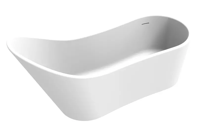 Ванна из искусственного камня Timo solid Kirsti1785l 17976 с ножками с сифоном белая матовая 274600₽