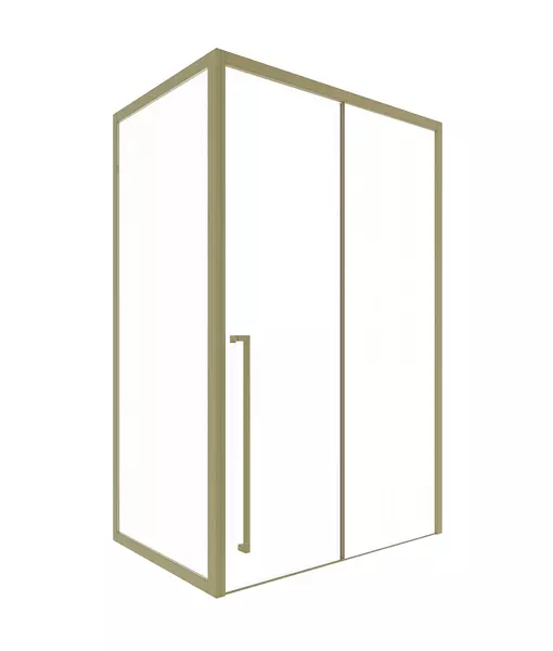 Душевой угол-ограждение Timo T52LT63 120100 прозрачныйматовое золото прямоугольный без поддона левый 94900₽