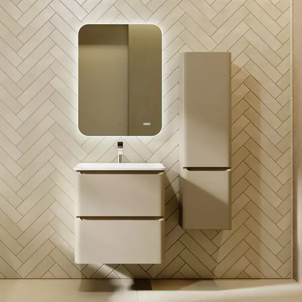 Мебель для ванной подвесная Raval Welto 60 с двумя ящиками светло-коричневая 47100₽