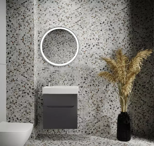 Тумба с раковиной Raval Brik 55 Stance 55 подвесная антрацит 23200₽