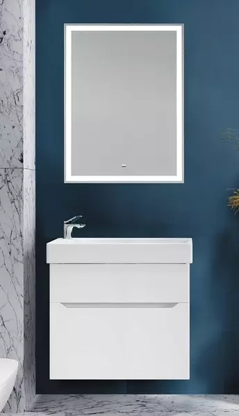 Мебель для ванной подвесная «Raval» Brik 65 белая