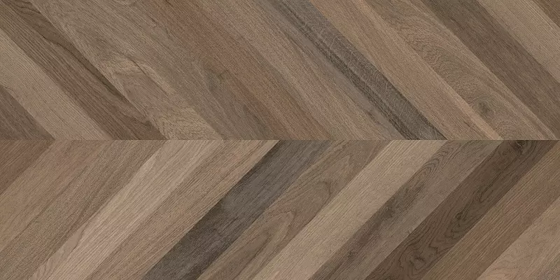 Напольная плитка «Laparet» Wood Latina Chevron M Matt. 120x60 carving х9999311159 brown