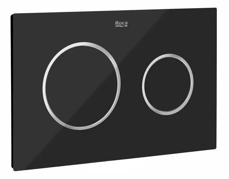 Кнопка смыва «Roca» Duplo One PL-10 890189308 пластик чёрное стекло/матовая