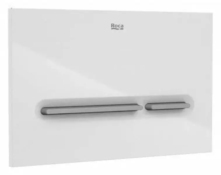 Кнопка смыва «Roca» Duplo One PL-5 890199005 пластик белая/матовый хром