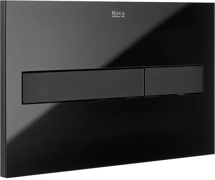 Кнопка смыва «Roca» Duplo One PL-7 890188308 пластик чёрное стекло/матовая