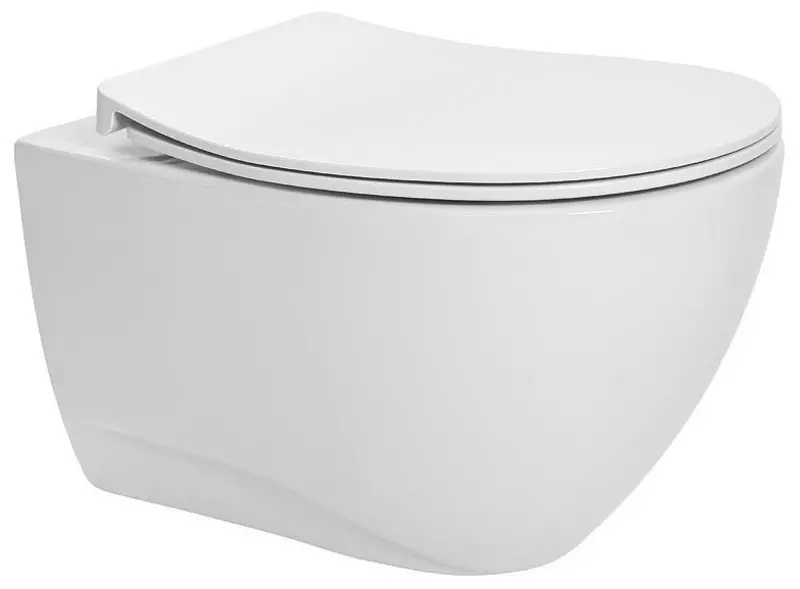 Подвесной унитаз безободковый Bettoserb King Line SET40006474 белый с сиденьем дюропласт с микролифтом белое 34001₽
