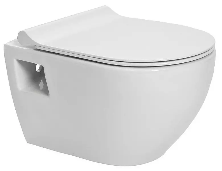 Подвесной унитаз безободковый Bettoserb Stream Line SET40006476 белый с сиденьем дюропласт с микролифтом белое 24901₽