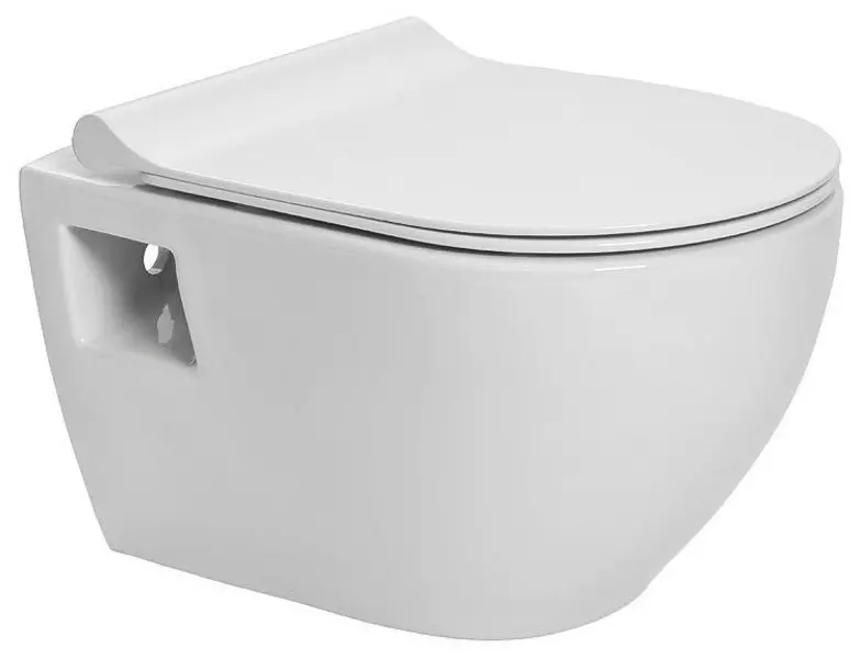 Подвесной унитаз безободковый Bettoserb Stream Line SET40006476R белый с сиденьем дюропласт с микролифтом белое 24901₽