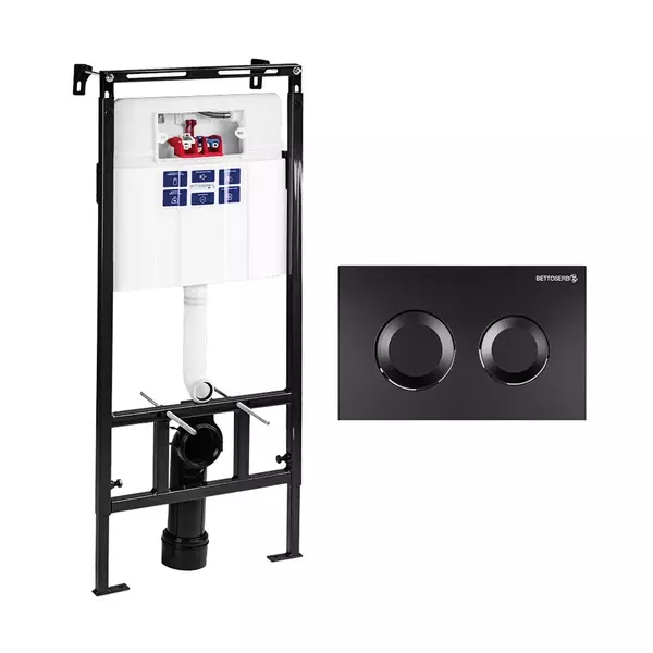 Инсталляция для унитаза с кнопкой Bettoserb Sava Slim Superior SES40006467 клавиша смыва Cool чёрная матовая 24400₽