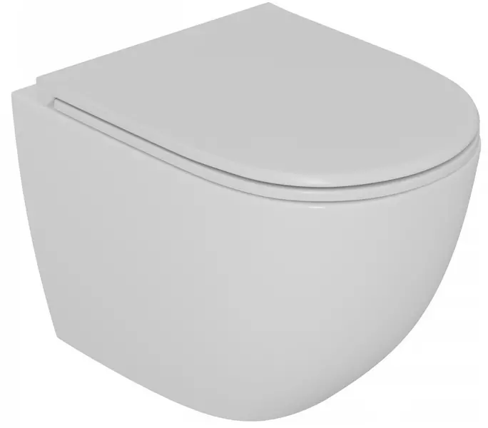 Подвесной унитаз безободковый D K Matrix DT1396016 белый с сиденьем дюропласт с микролифтом белое 12720₽