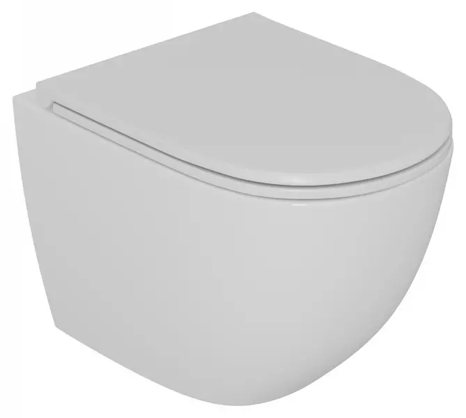 Подвесной унитаз безободковый D K Matrix DT1396516 белый с сиденьем дюропласт с микролифтом белое 18080₽