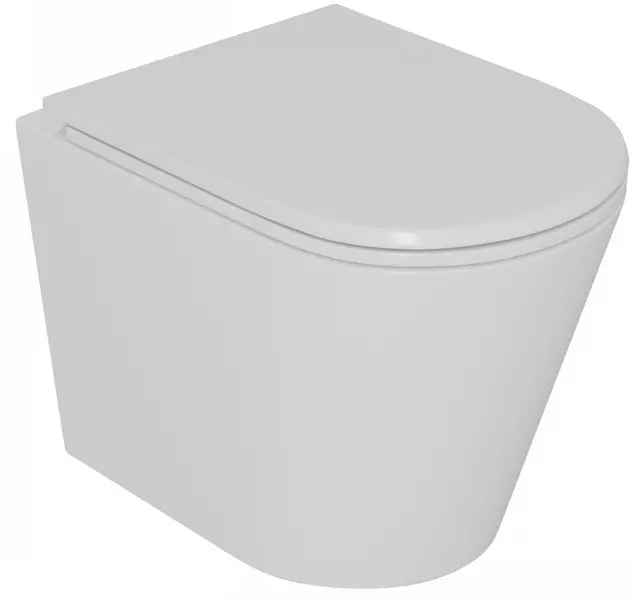Подвесной унитаз безободковый «D &K» Venice DT1026516 белый с сиденьем дюропласт с микролифтом белое