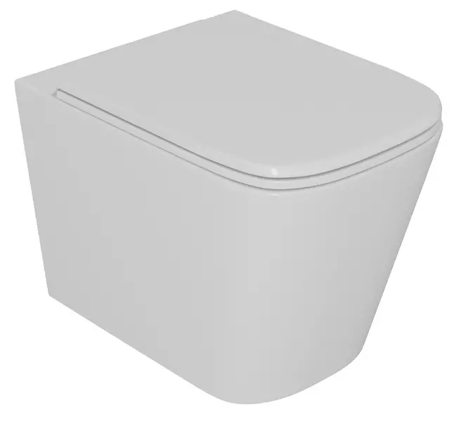 Подвесной унитаз безободковый D K Quadro DT1516016 белый с сиденьем дюропласт с микролифтом белое 18970₽