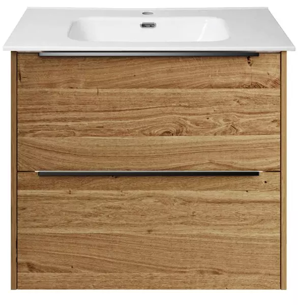 Тумба с раковиной «La Fenice» Tesoro 100 (Slim Line 100) подвесная дуб Канзас коричневый