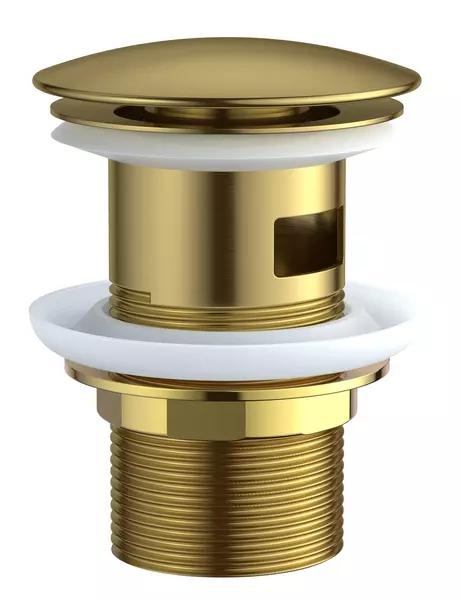Донный клапан для раковины ESKO PopupGold с механизмом Клик-Клак брашированное золото 1890₽