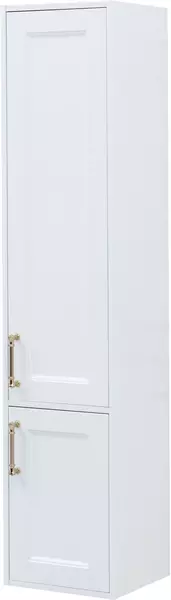 Пенал Aquanet Бостон New 35 с ручками золото подвесной белый сатин правый 37196₽