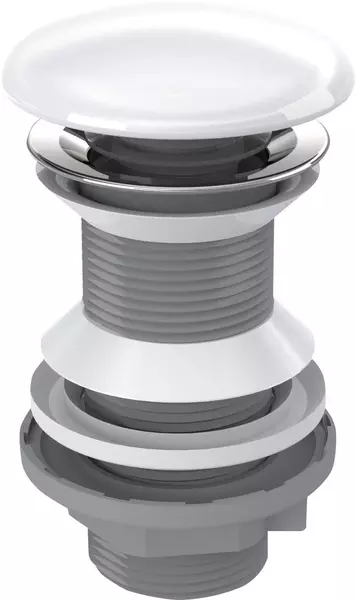 Донный клапан для раковины Aquanet clickclack 54 342071 с механизмом Клик-Клак белый 1070₽