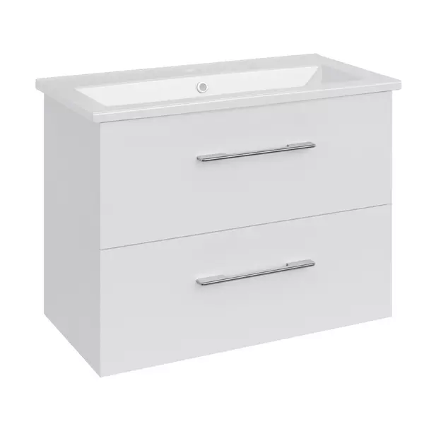 Тумба с раковиной «ASB-Woodline» Альмира 75 (Элина 75) подвесная белая