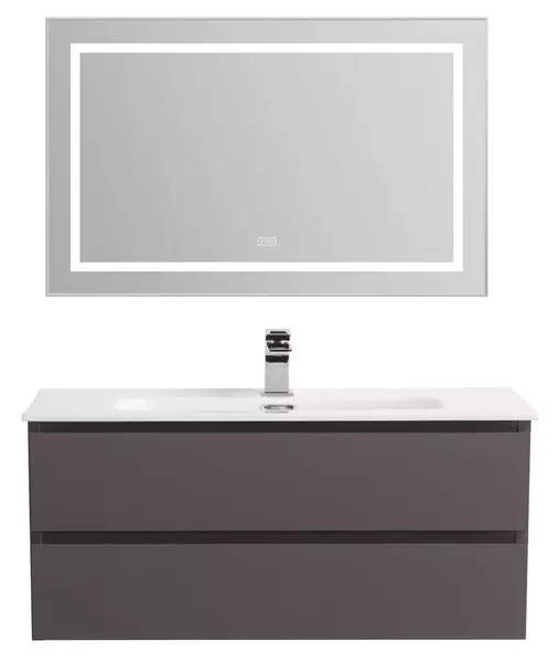 комплект Тумба с раковиной Belbagno Kraft 100 BB-8099-100 10146 подвесная тёмно-серая матовая Belbagno 67200₽