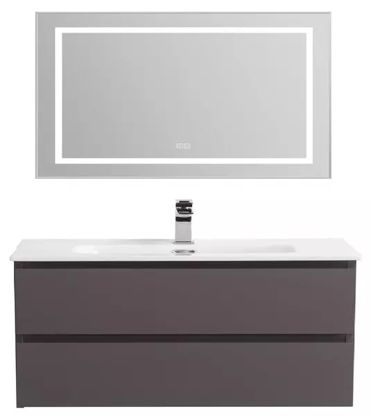 комплект Тумба с раковиной Belbagno Kraft 120 BB-8099-120 12146 подвесная тёмно-серая матовая Belbagno 84100₽