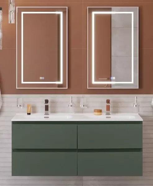 комплект Тумба с раковиной Belbagno Kraft 120 с 4-мя ящиками BB-8099-120-2 12146 двойная подвесная еловая матовая Belbagno 86000₽