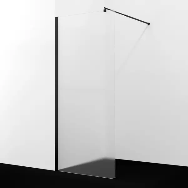 Душевая перегородка WasserKRAFT Rur 30W39MB-MG 90200 90200 матоваячёрная без поддона универсальная 41200₽