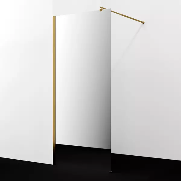 Душевая перегородка WasserKRAFT Rur 30W39BG-MR 90200 90200 зеркальнаяматовое золото без поддона универсальная 53370₽