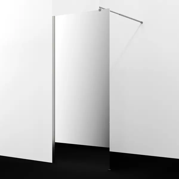 Душевая перегородка WasserKRAFT Rur 30W40BN-MR 120200 120200 зеркальнаяникель без поддона универсальная 56570₽