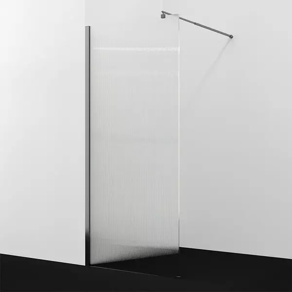 Душевая перегородка WasserKRAFT Rur 30W40GR-FL 120200 рифленаяграфит универсальная 59270₽