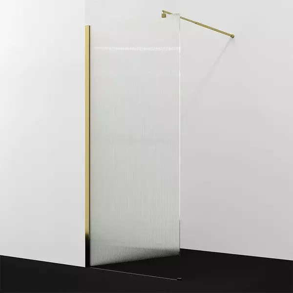 Душевая перегородка WasserKRAFT Rur 30W39PG-FL 90200 рифленаязолото универсальная 57840₽