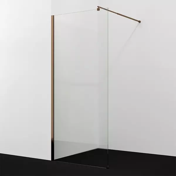 Душевая перегородка «WasserKRAFT» Rur 30W40RG 120/200 прозрачная/розовое золото универсальная