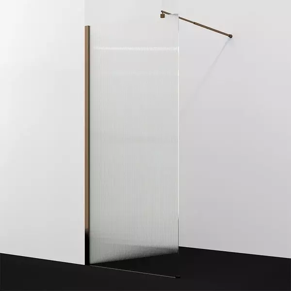 Душевая перегородка WasserKRAFT Rur 30W46RG-FL 110200 рифленаярозовое золото универсальная 62520₽