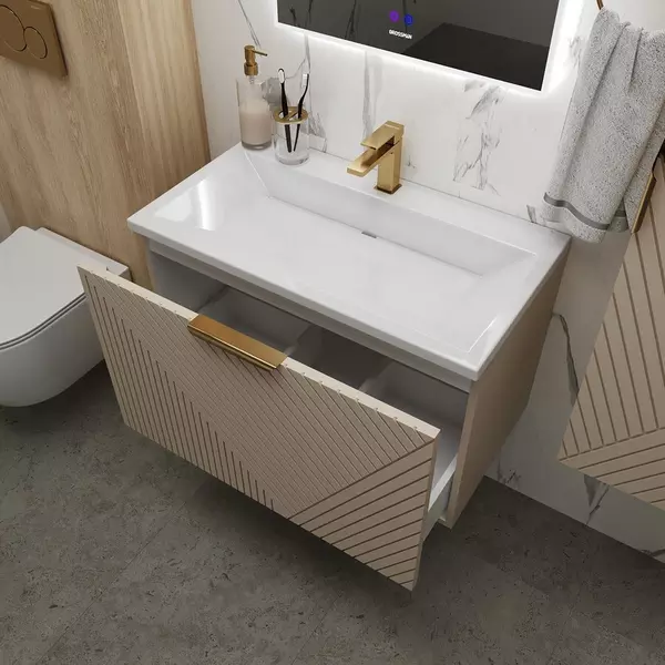 Раковина Versalia Блисс 100 искусственный камень белая 12300₽