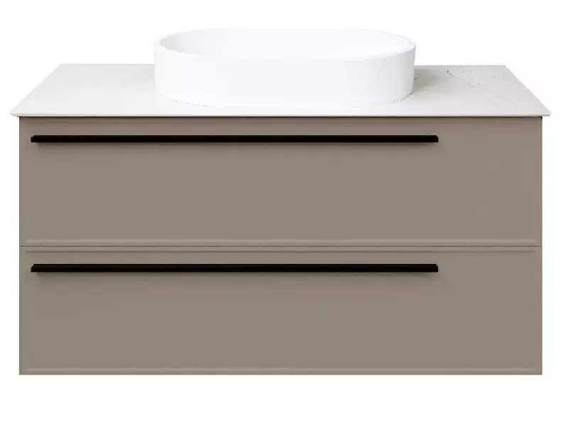 Тумба с раковиной «La Fenice» Elba Twin 80 (Senso 55/37) подвесная Cappuccino столешница Gray Structural