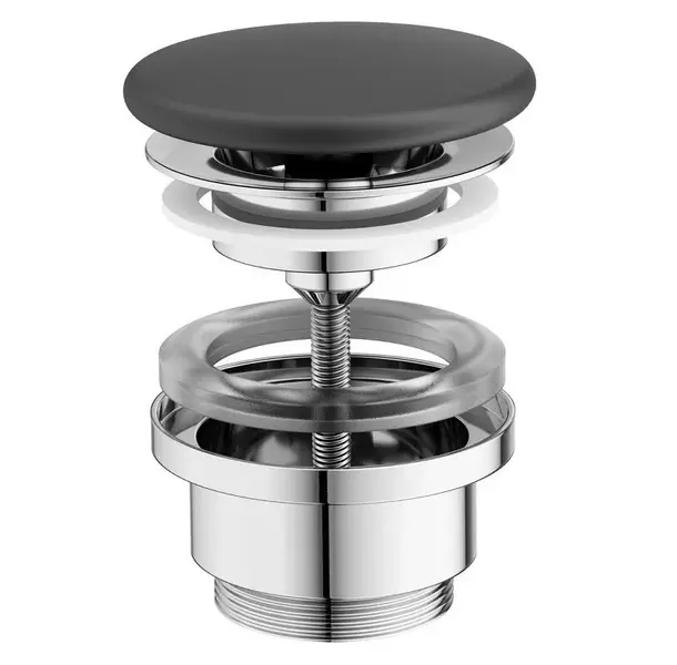 Донный клапан для раковины Ravak Flat X01921 чёрный матовый 9900₽