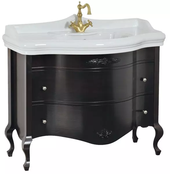 Тумба с раковиной из массива Migliore Impero 110 с 2 ящиками Impero 110 noceручки хром 341900₽