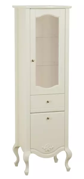 Шкаф из массива Migliore Impero 49 с стеклом avorioручки хром правый 170000₽