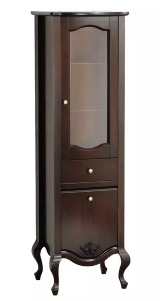 Шкаф из массива Migliore Impero 49 с стеклом noceручки хром правый 170000₽