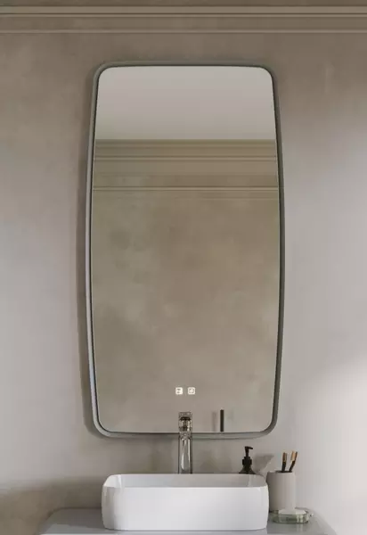 Зеркало Ukko Aura 62117 с сенсорным выключателем с подсветкой серое 27720₽