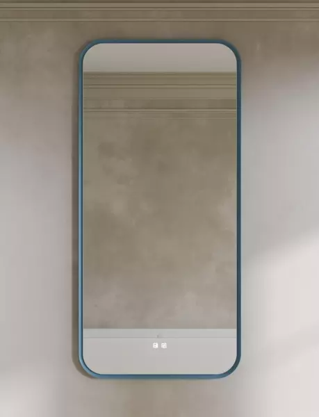 Зеркало «Ukko» Flex 73/152 с сенсорным выключателем без света голубое