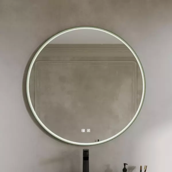 Зеркало Ukko Zenith 90 с сенсоным выключателем с подсветкой зелёное 32560₽