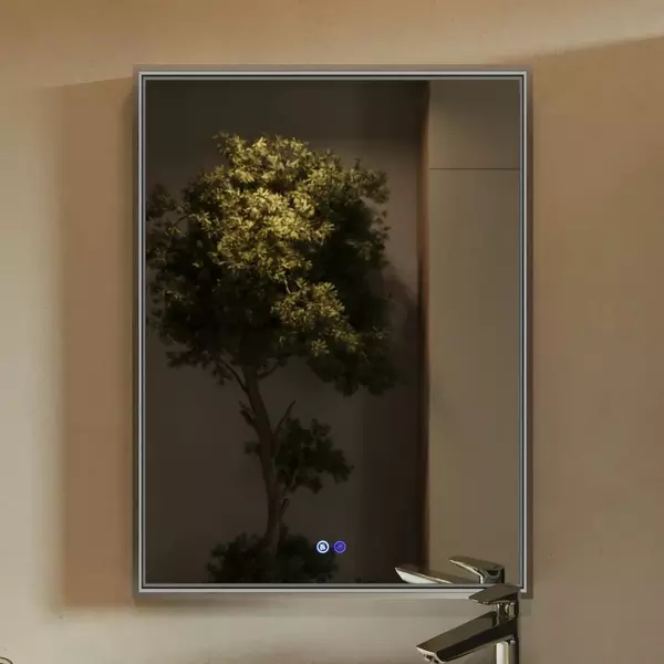 Зеркало Ukko Fresco 6080 с сенсоным выключателем с подсветкой и подогревом серебро 27687₽