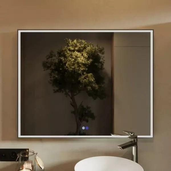 Зеркало Ukko Fresco 10080 с сенсоным выключателем с подсветкой и подогревом серебро 35959₽
